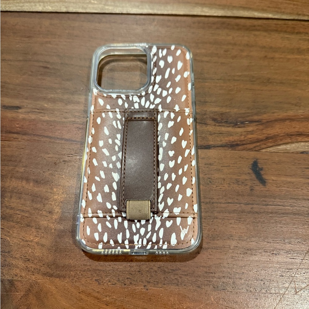 Brown Patterned Phone Case with Stand - Chelsea DeBoar collaboration with Walli